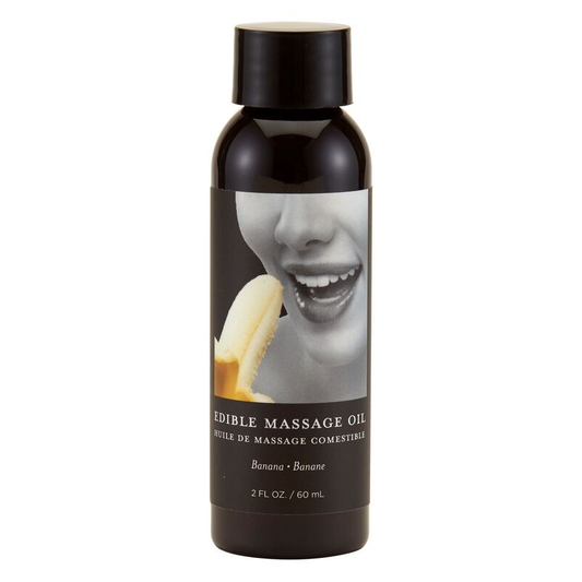 Earthly Body Edible Massage Oil - Banana, 2oz/60ml