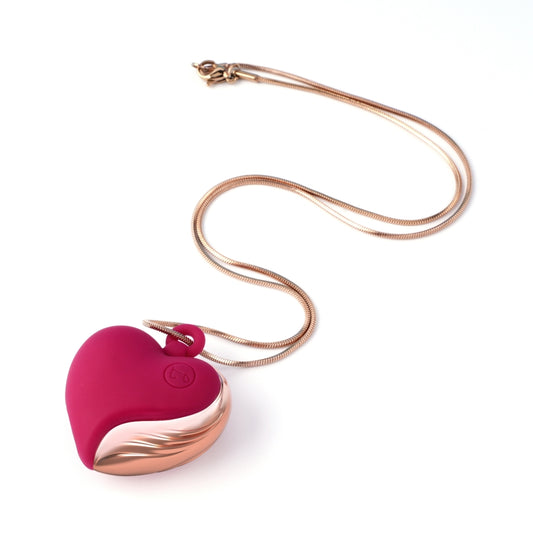 Tracy's Dog Beating Love Silicone Heart-Shaped Necklace Vibrator
