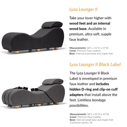 Liberator Lyza Lounger II Sensual Chair - Black Label - Thorn & Feather