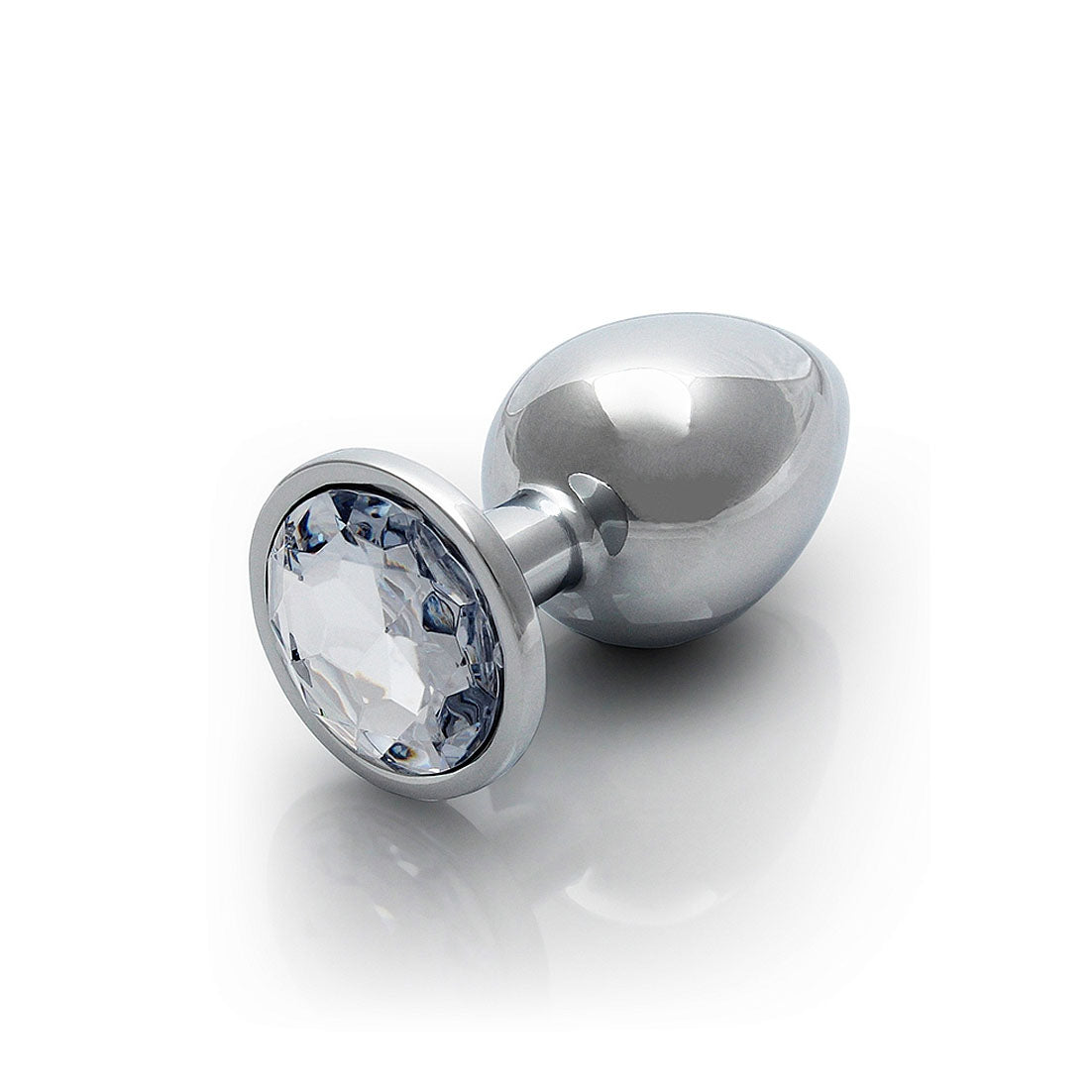 Round Gem Butt Plug - Medium, Diamond Round Gem Butt Plug - Medium, Diamond