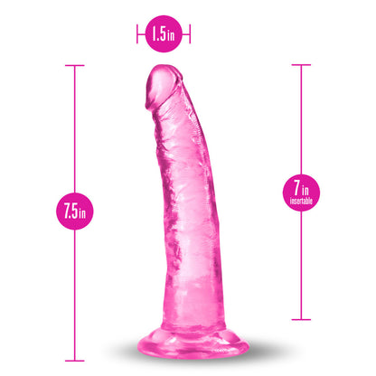 B Yours Plus Lust n' Thrust 7 Inch Dildo - Pink