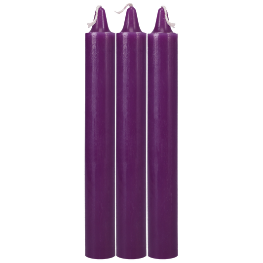 Japanese Drip Candles - Set of 3, Purple - Thorn & Feather