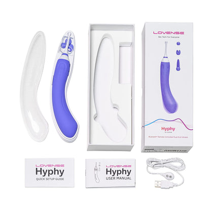 Lovense Hyphy Bluetooth Remote Controlled Dual-End Vibrator - Thorn & Feather