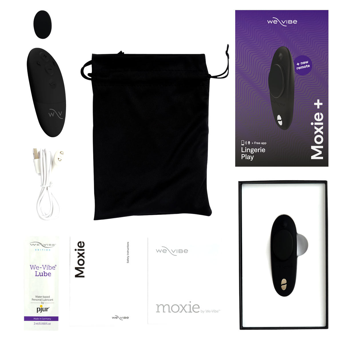 We-Vibe Moxie+ Wearable Clitoral Vibrator – Black - Thorn & Feather