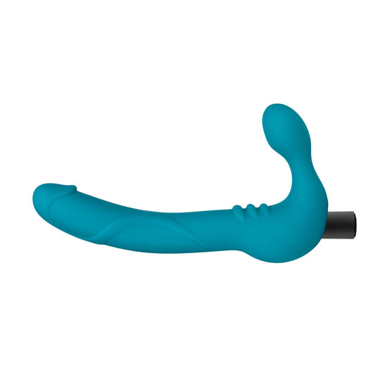 Luna Strapless Silicone Dildo - Teal - Thorn & Feather
