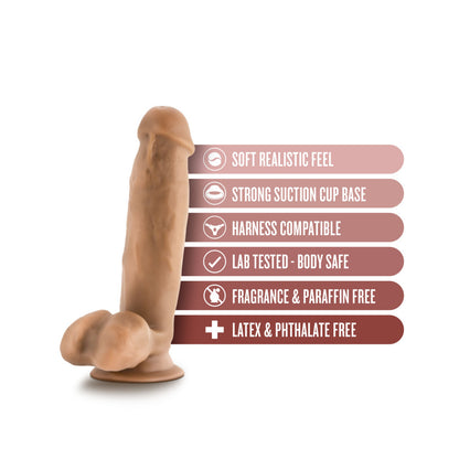 7 Inch Dildo With Balls - Tan - Thorn & Feather