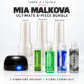 Mia Malkova 8-piece bundle with Lvl Up, Headshot and Boss Level in ivory cases and five care essentials