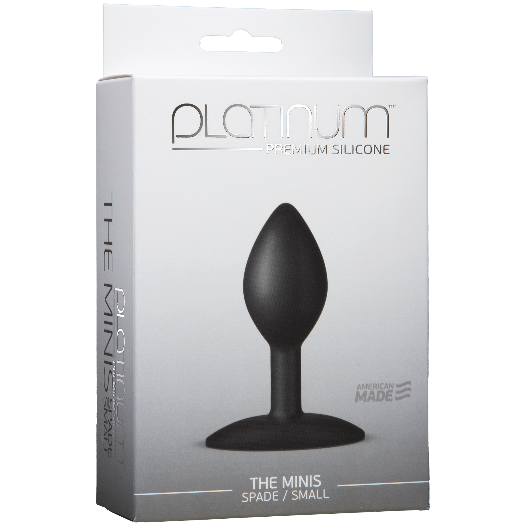 Platinum Premium Silicone The Mini's Spade - Small, Black - Thorn & Feather Sex Toy Canada