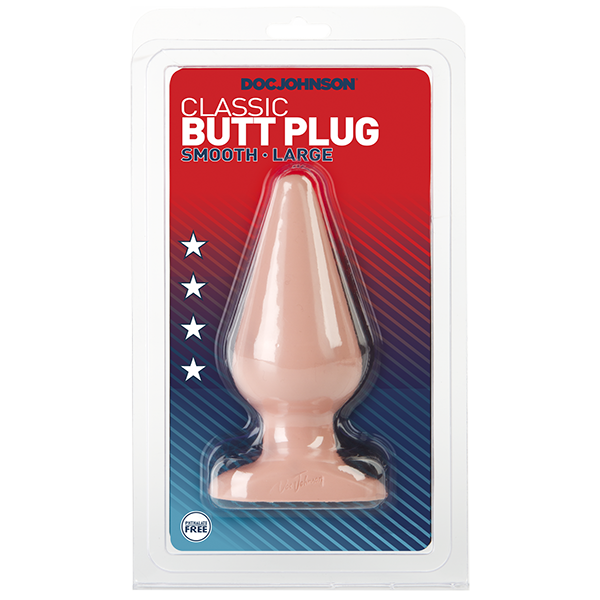 Plug anal classique lisse - Grand, blanc