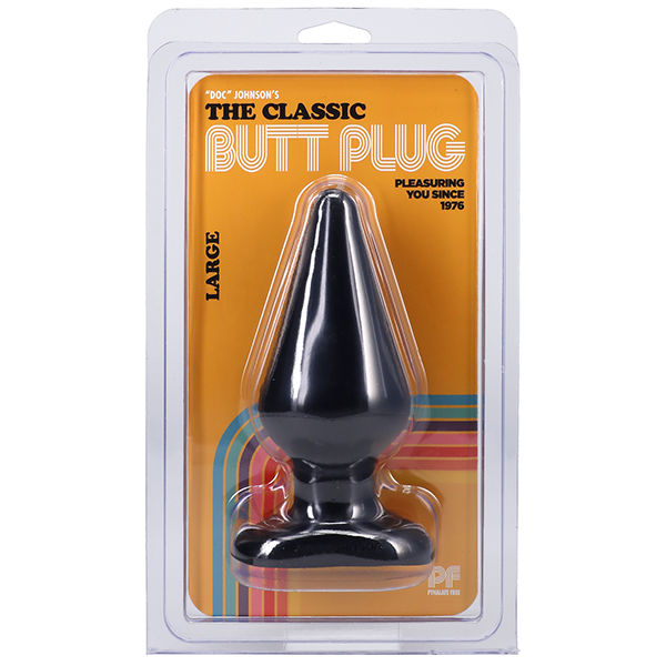 Plug anal classique lisse - Grand, noir