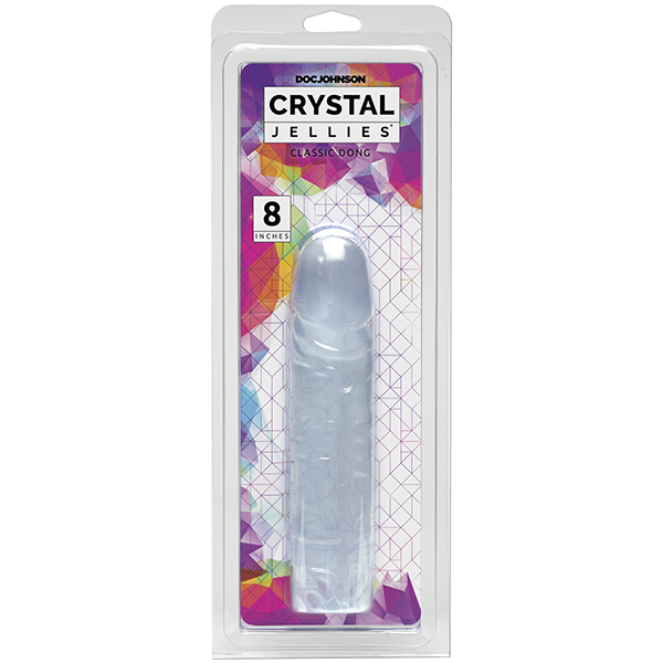 Crystal Jellies 8" Classic Dong - Clear