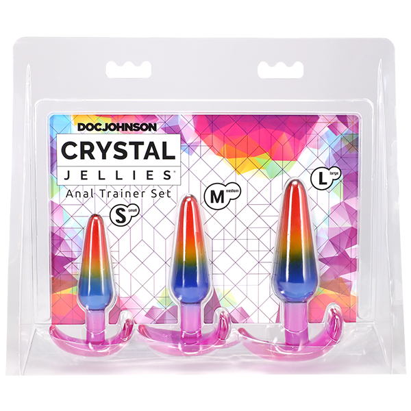 Crystal Jellies Anal Trainer Set - Rainbow