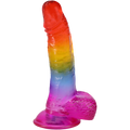 Crystal Jellies 8.5 Inch Realistic Cock - Rainbow