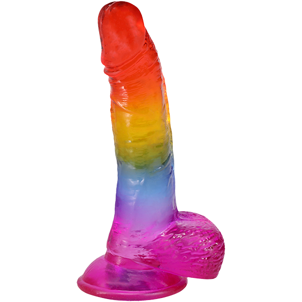 Crystal Jellies 8.5 Inch Realistic Cock - Rainbow
