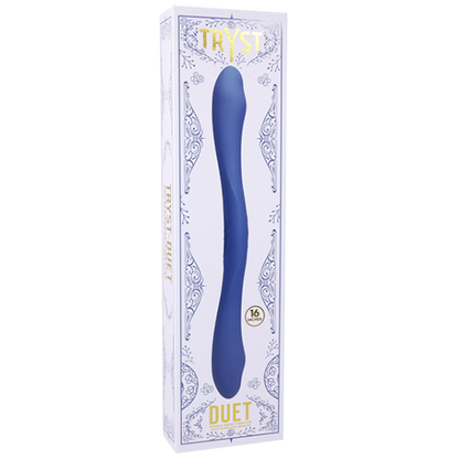 Tryst Duet Double Ended Vibrator w Wireless Remote - Periwinkle Blue