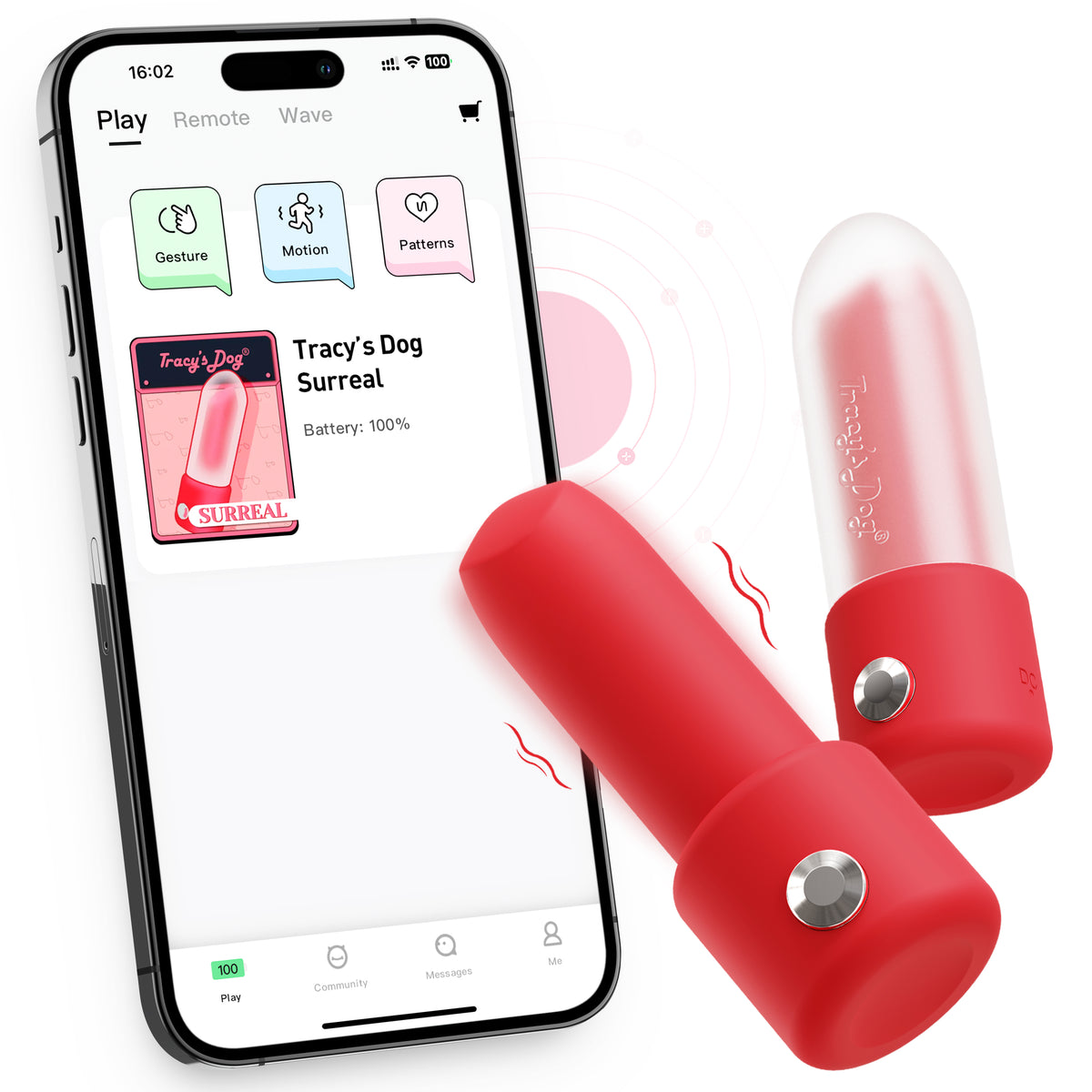 Tracy's Dog Surreal App-controlled Lipstick Vibrator