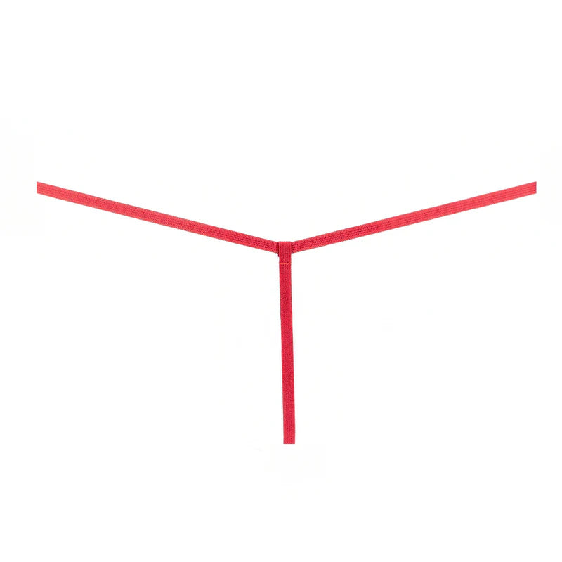 Ensemble porte-jarretelles et culotte ouverte Allure Ashley - Rouge