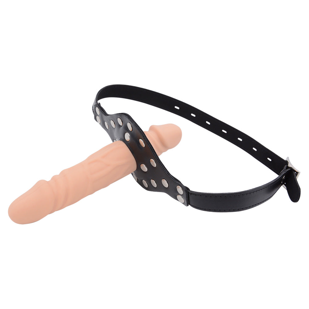 Lockable Double-Ended Silicone Dildo Gag