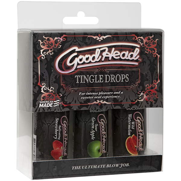 GoodHead Tingle Drops - Wild Watermelon, Sour Green Apple, Salivating Strawberry