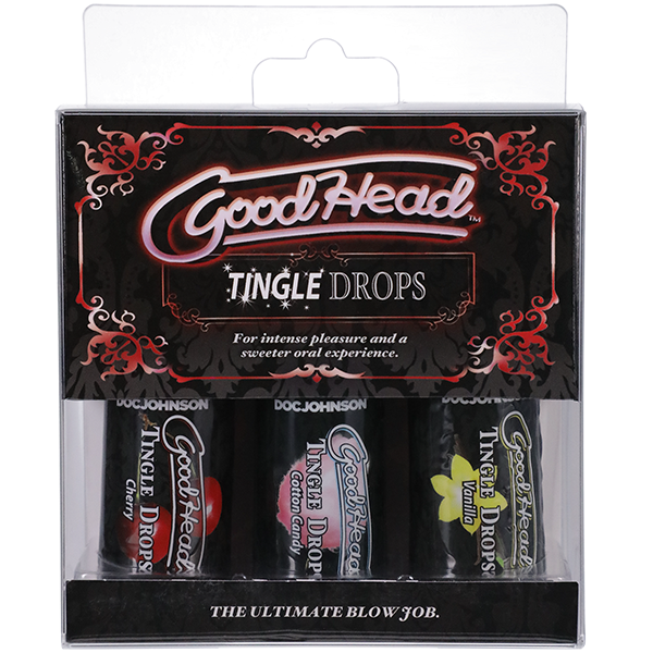 GoodHead Tingle Drops – Cerise douce, barbe à papa, vanille française