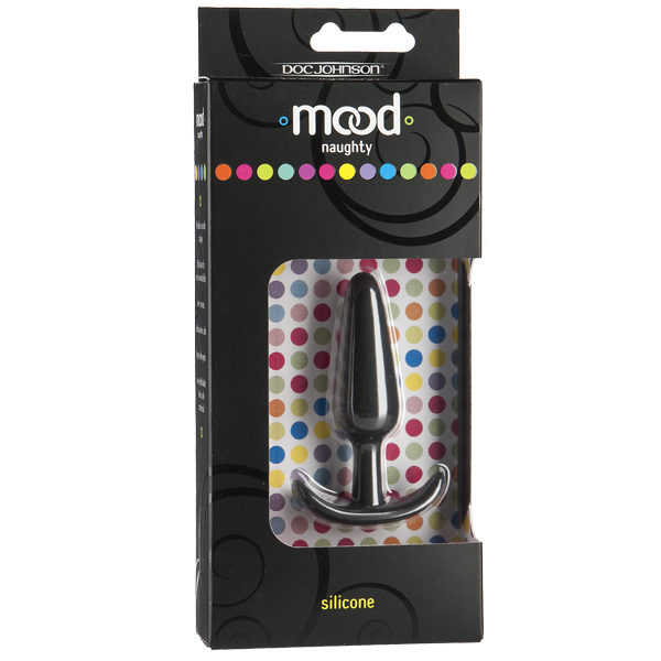 Plug anal en silicone Mood Naughty 1 3" - Petit, noir