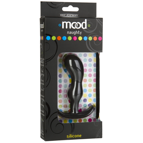 Mood Naughty 2 3.5" Silicone Plug - Medium, Black