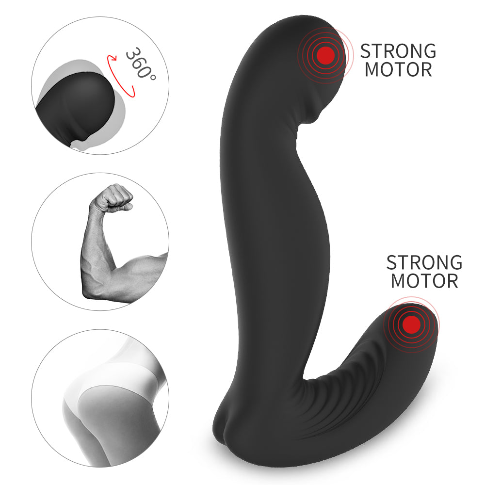 Jiggle Dual-Motor Rotating Prostate & G-Spot Plug