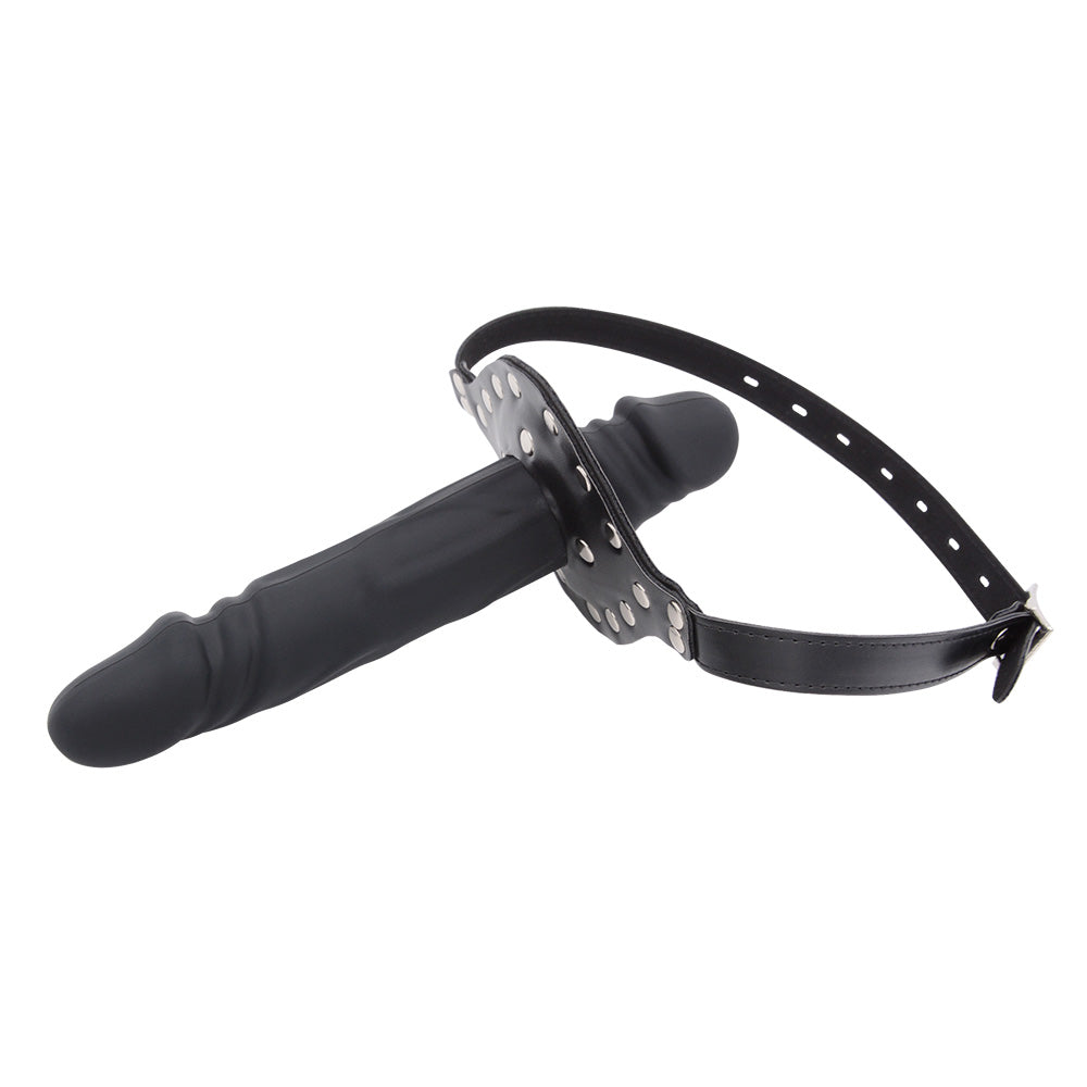 Lockable Double-Ended Silicone Dildo Gag