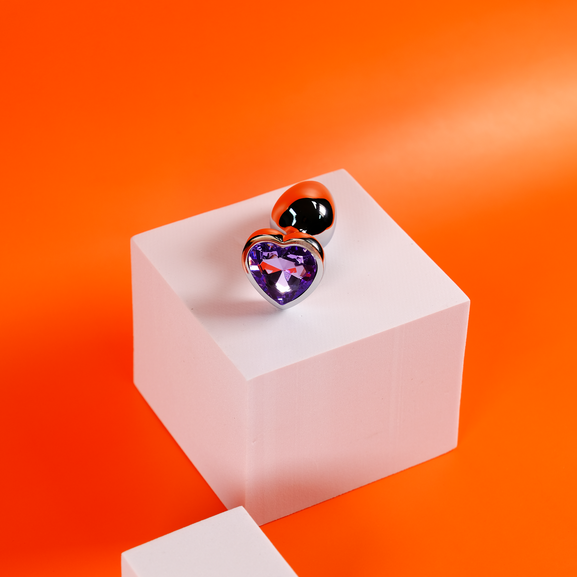 Plug anal en forme de cœur - Petit, violet clair