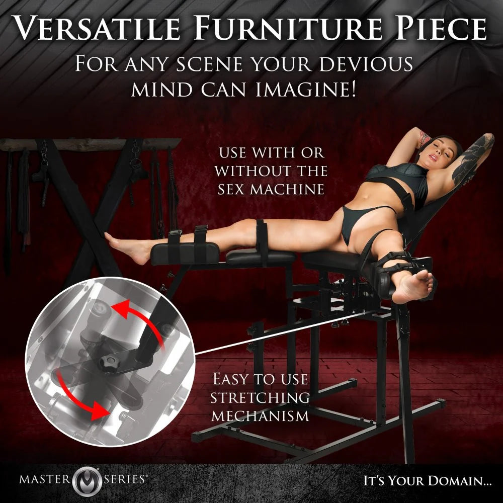 Leg Spreader Obedience Chair with Sex Machine