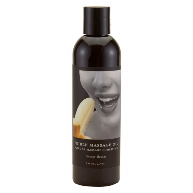 Huile de massage comestible Earthly Body - Banane, 8 oz/236 ml