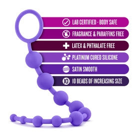 Silicone 10 Beads - Purple