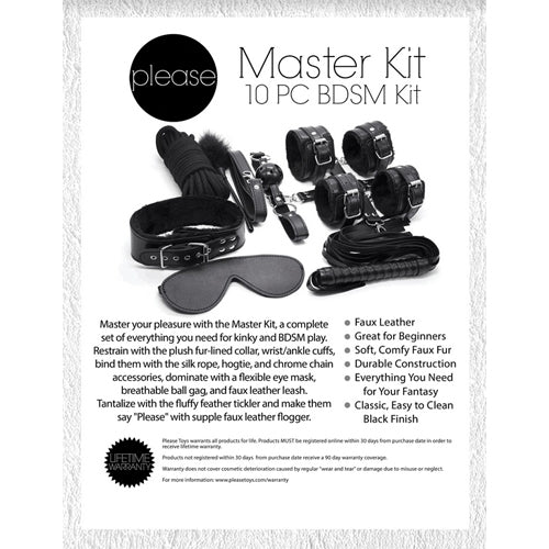 Kit BDSM tout-en-un Master Kit 10 pièces