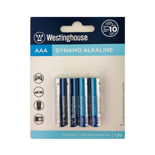 Westinghouse Dynamo Alkaline AAA Battery - 4 Pack