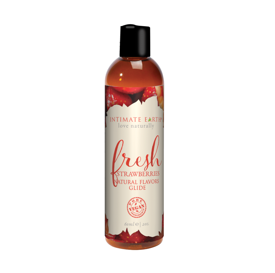 Intimate Earth Natural Flavors Glide - Fresh Strawberries