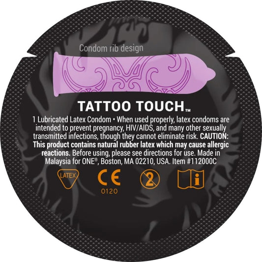 ONE Tattoo Touch Condoms - Bulk Each