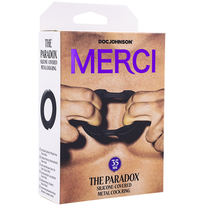 Anneau pénien en métal recouvert de silicone Merci The Paradox