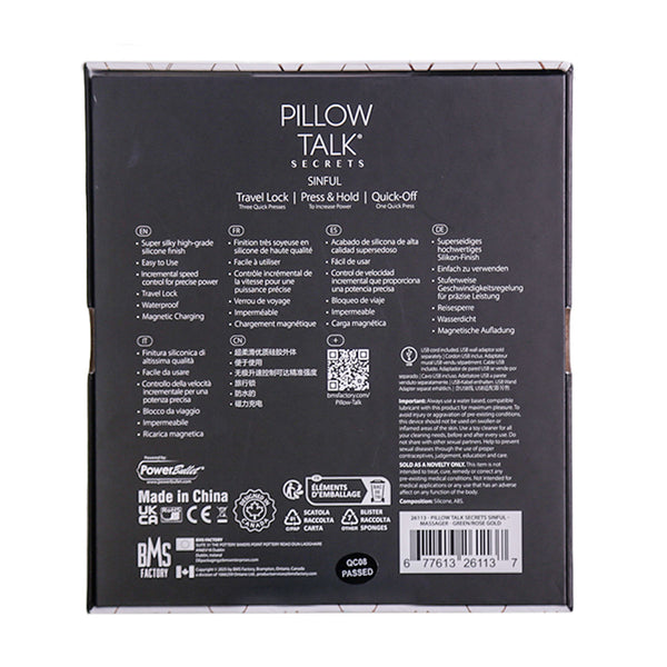 Pillow Talk Secrets Sinful Dual Vibrating Wand