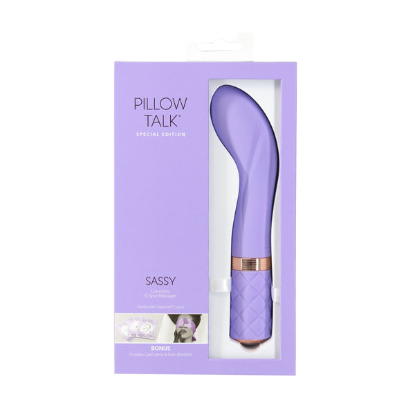 Pillow Talk Sassy Luxurious Rechargeable G-Spot Massager - Purple - Thorn & Feather