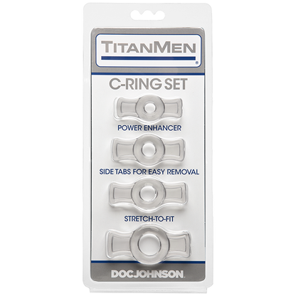 TitanMen Tools Cock Ring Set - Clear