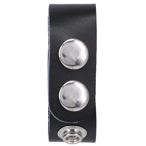 Rock Solid The Leather 3 Snap Ring - Black