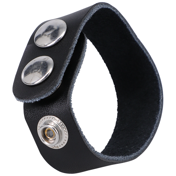 Rock Solid The Leather 3 Snap Ring - Black
