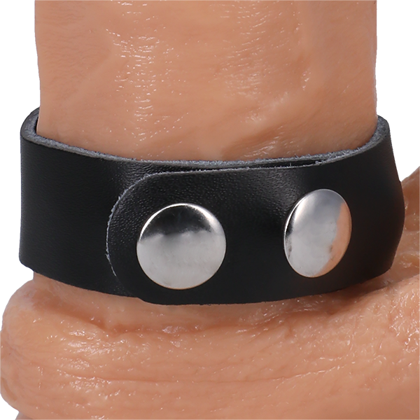 Rock Solid The Leather 3 Snap Ring - Black