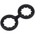 Silicone Double Stamina Ring with Metal Beads