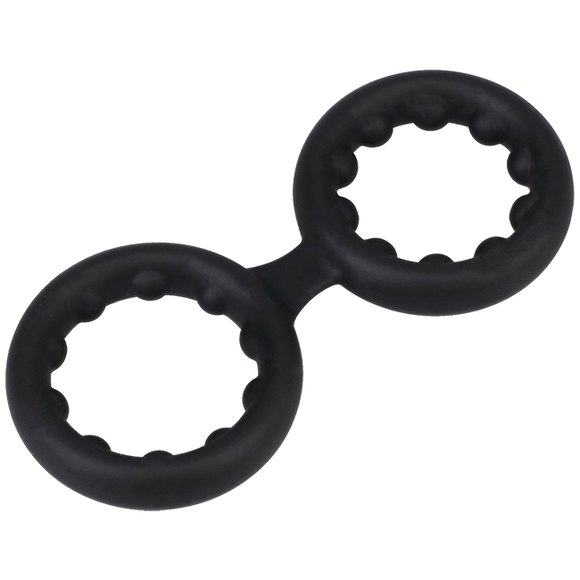 Silicone Double Stamina Ring with Metal Beads