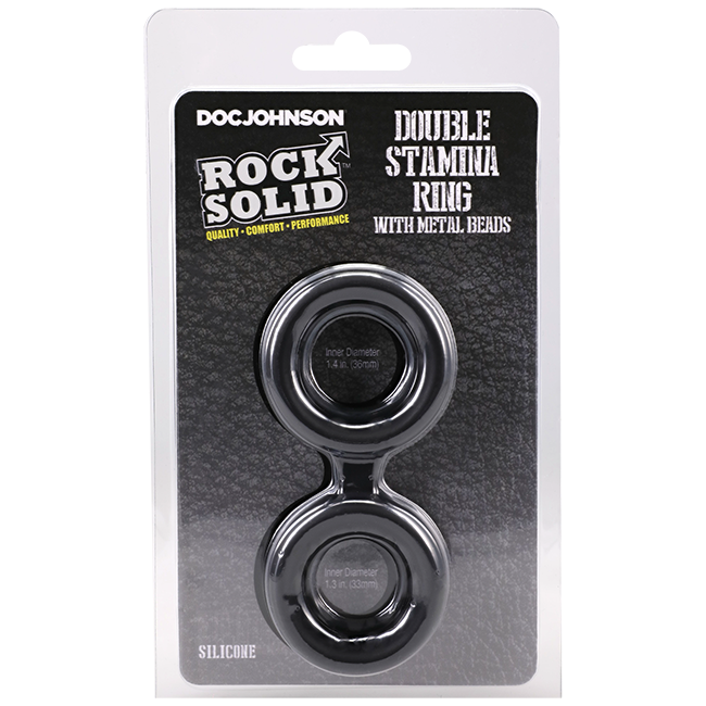Silicone Double Stamina Ring with Metal Beads