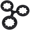 Silicone Triple Stamina Ring with Metal Beads