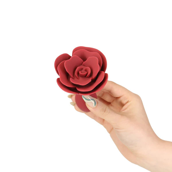 Plug anal en silicone LUX active Red Rose