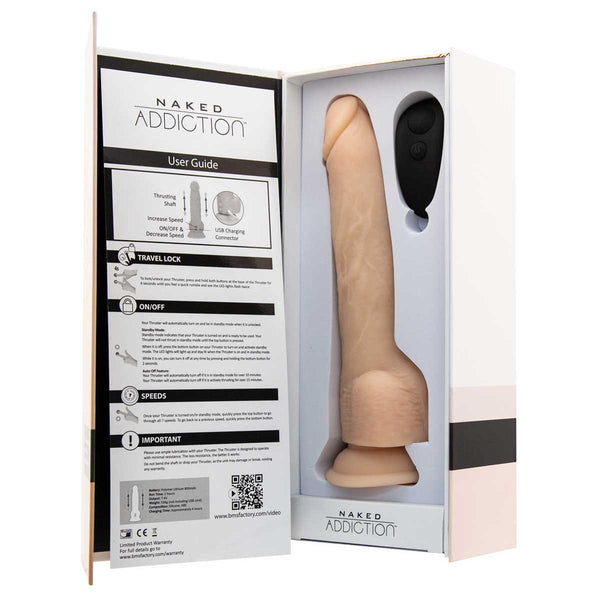 9” Thrusting Dildo with Remote - Vanilla