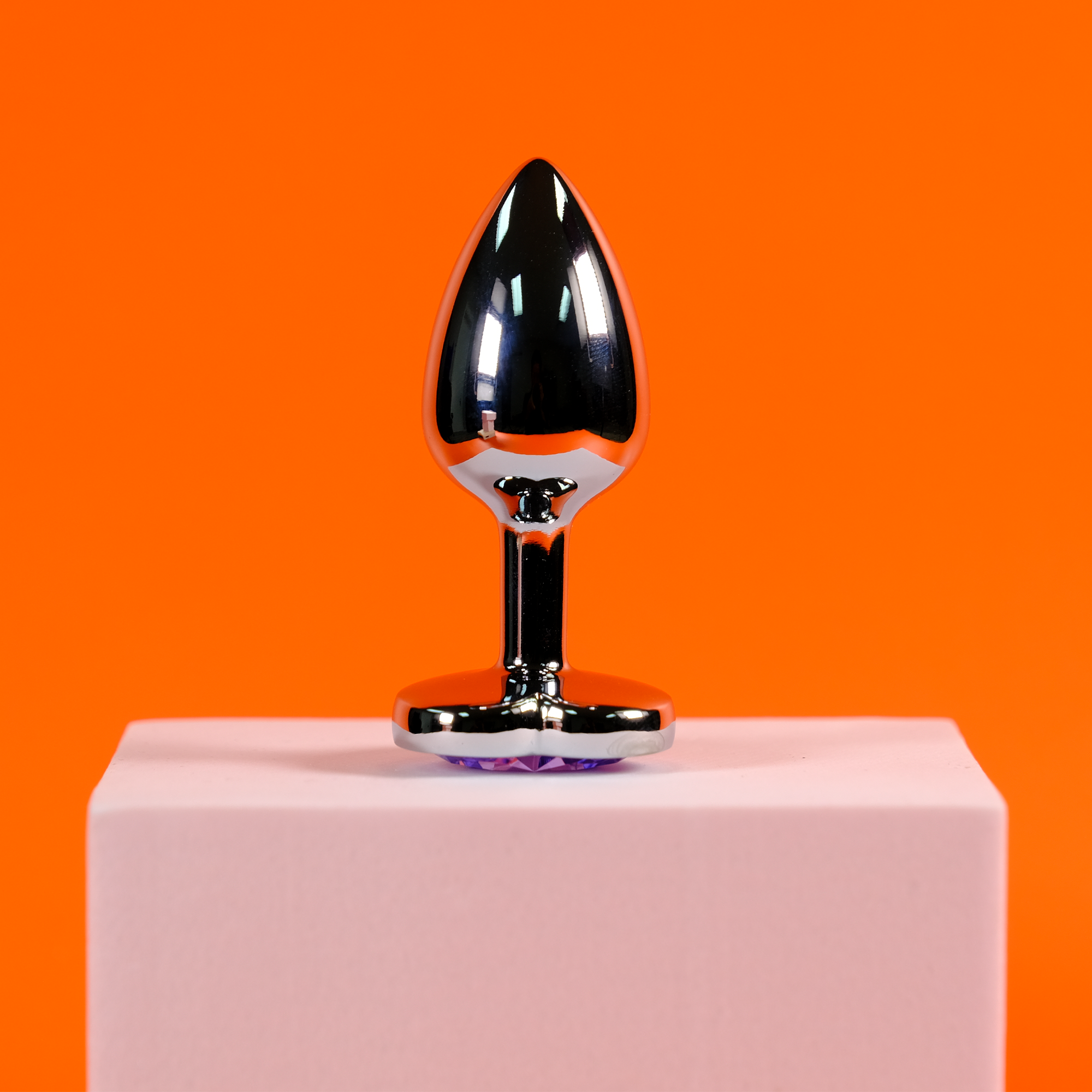 Plug anal en forme de cœur - Petit, violet clair